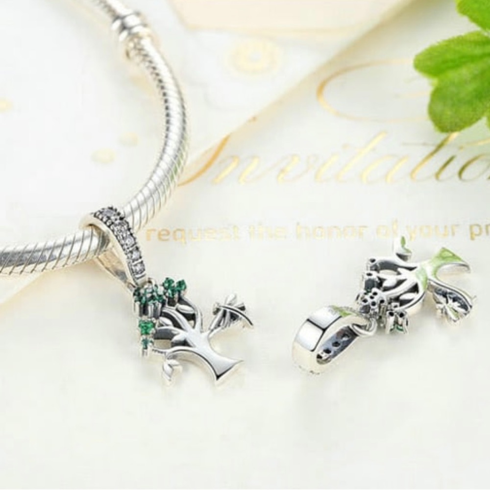 Solid 925 Silver Life Tree Charm